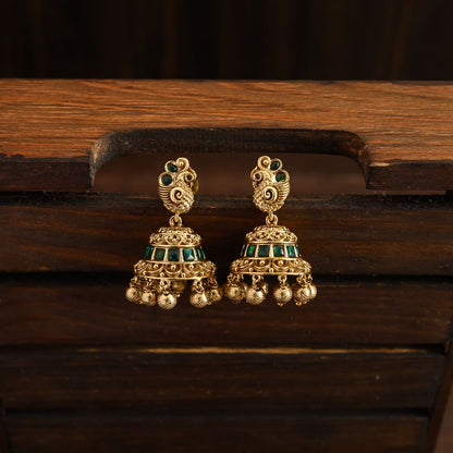 Peacock 3d jhumkas -Minmini - Suki
