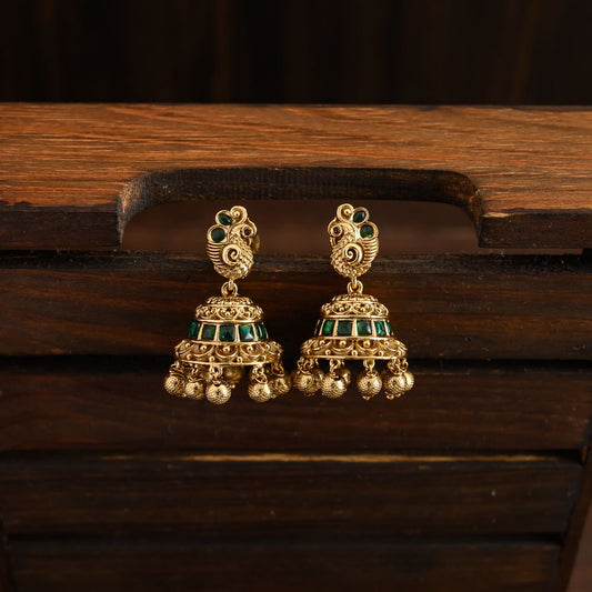Peacock 3d jhumkas -Minmini