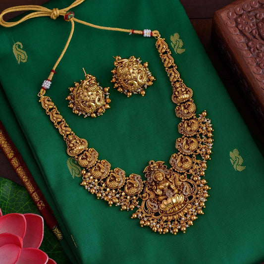 Nakshi neckpiece set  - Temple designer-kamatchi