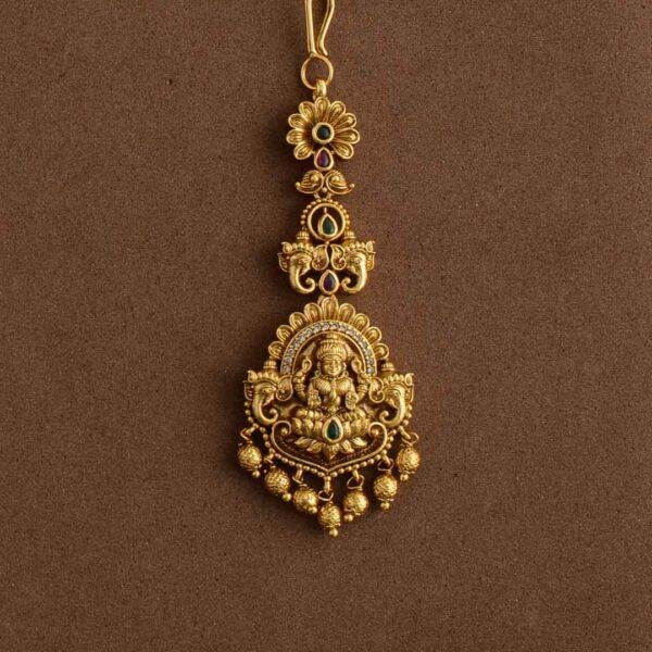 antique black gold lakshmi tikka