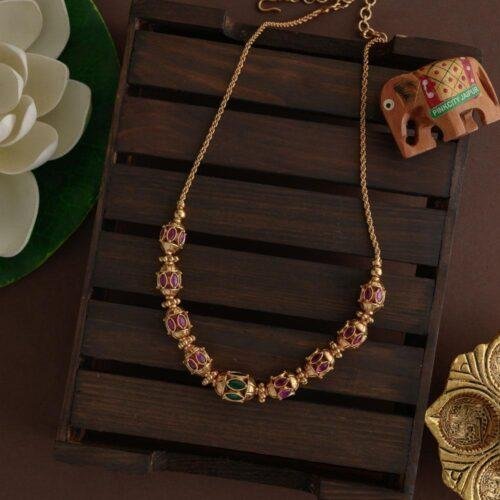 Real gold inspired antique ball chain
