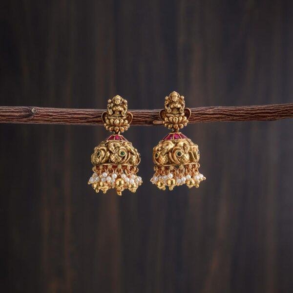 jadau jhumkas - bold