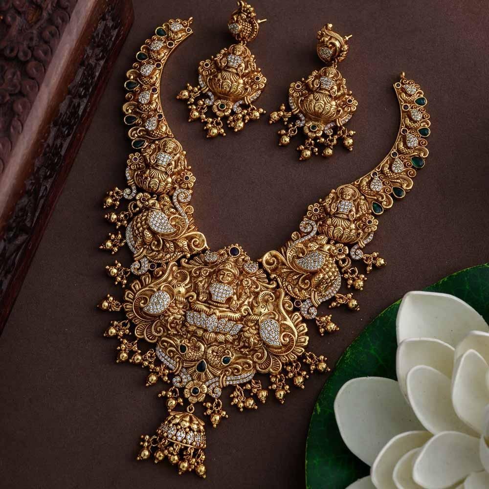 Nadhiya bold bridal neckpiece – KOVIL – Made For Hers