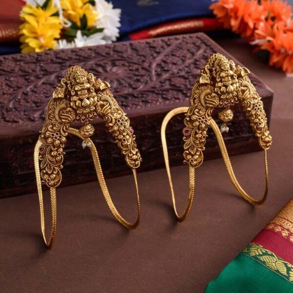 real gold inspired temple designer vanki