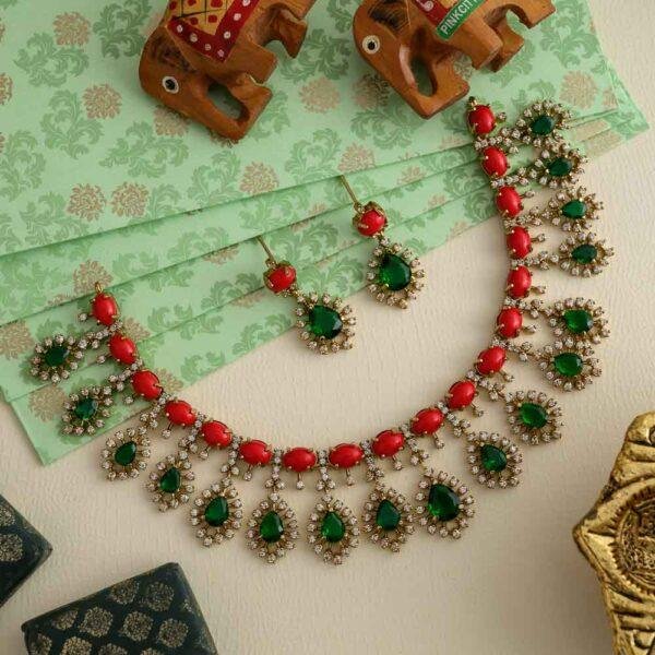 Angaraka-coral red party wear
