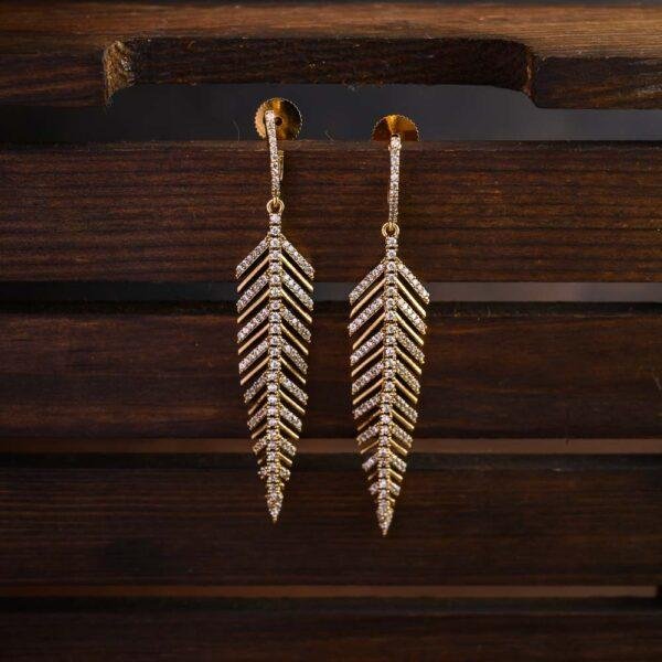 leafy statement earrings