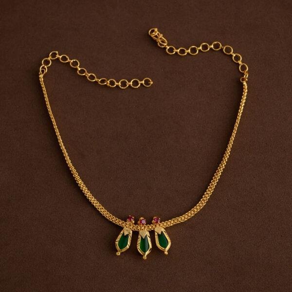 palakka chain set - green