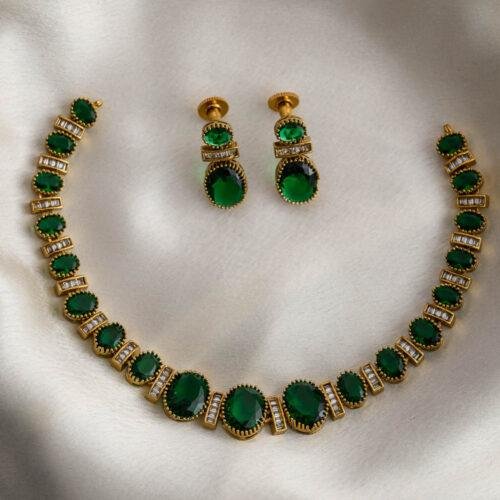 Natalia diamond replica neckpiece set -sephoria