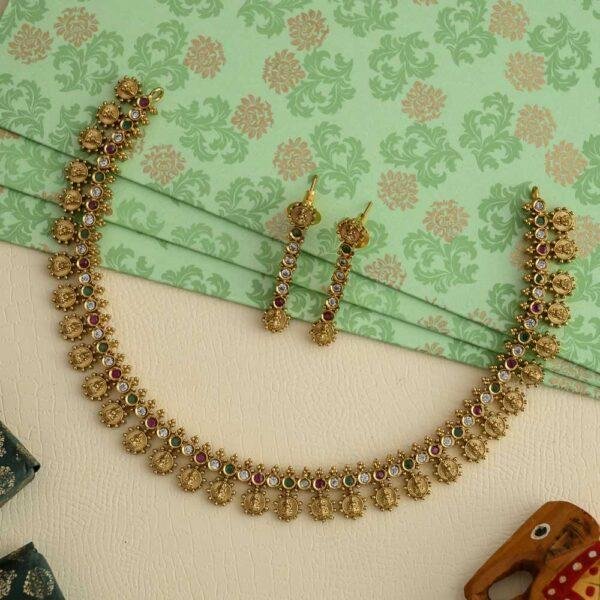 vashi lakshmi coin neckpiece - coinn