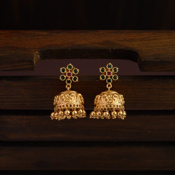 Floral jhumkas