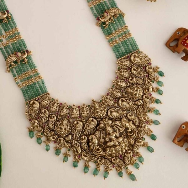 Venmani real gold inspired bridal haaram - Sitara - Image 2