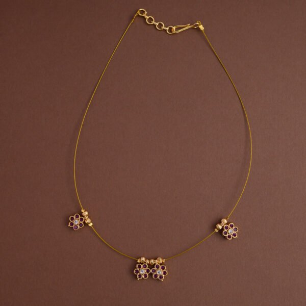 Invisible neckpiece - ( 4 floral )- Gla