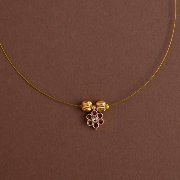 Invisible neckpiece - ( single floral ) - Elegant on a budget- Gla - Image 2