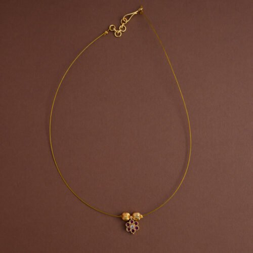 Invisible neckpiece - ( single floral ) - Elegant on a budget- Gla