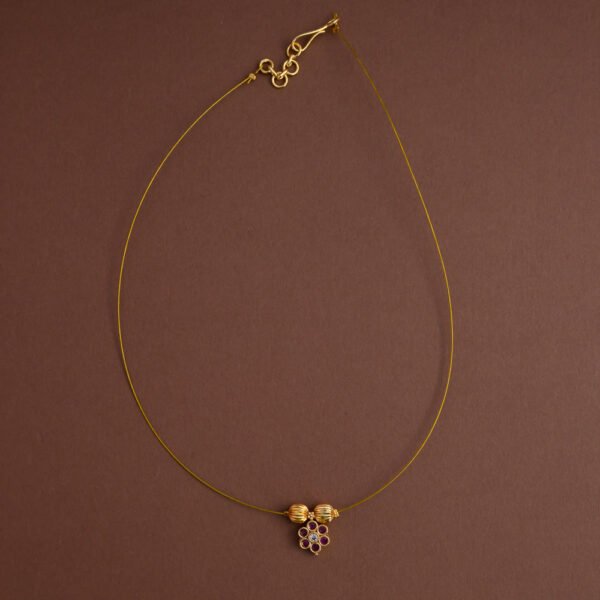 Invisible neckpiece - ( single floral ) - Elegant on a budget- Gla