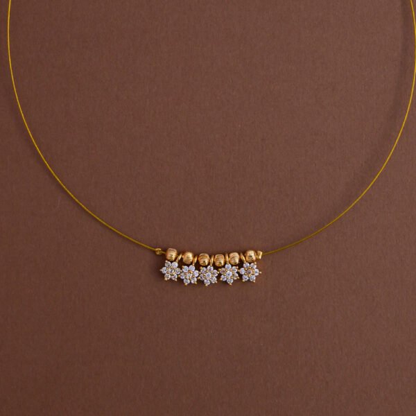 Invisible neckpiece - ( 5nakshatra ) - Elegant on a budget- Gla - Image 2