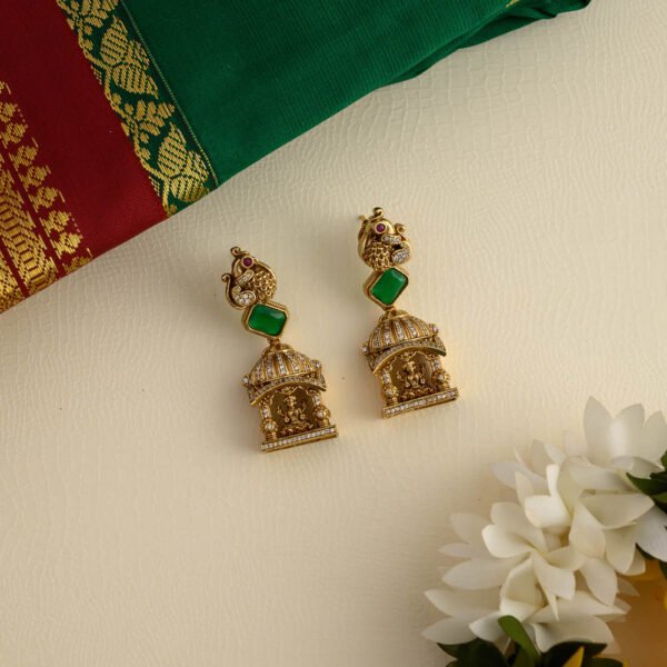 Baandhini temple designer neckpiece set- mookuthi amman - Image 2