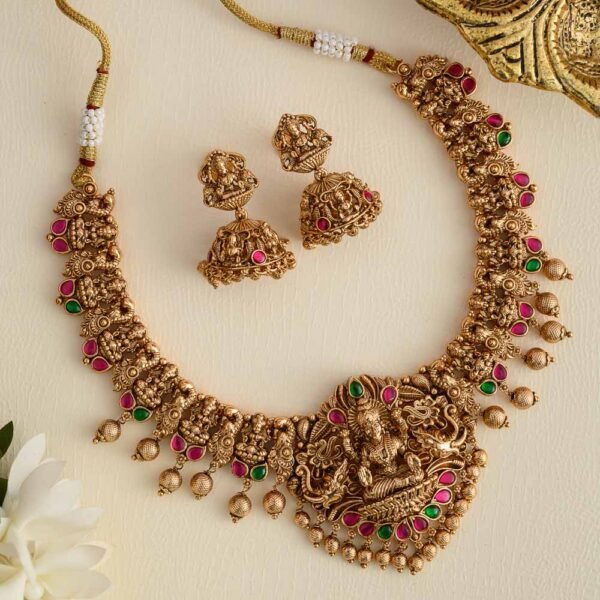 Shesha jadau temple designer neckpiece