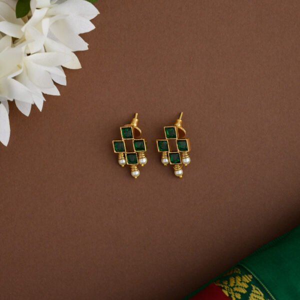 Spathi murugal real gold inspired neckpiece - green- sephoria - Image 2