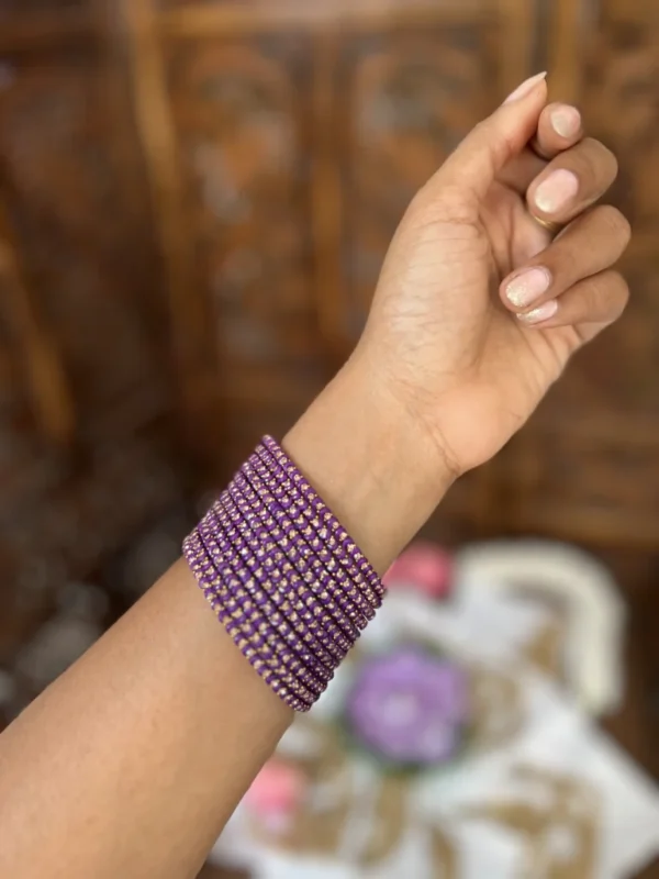 Rain drop bangle - [ dark purple ] - Tharini