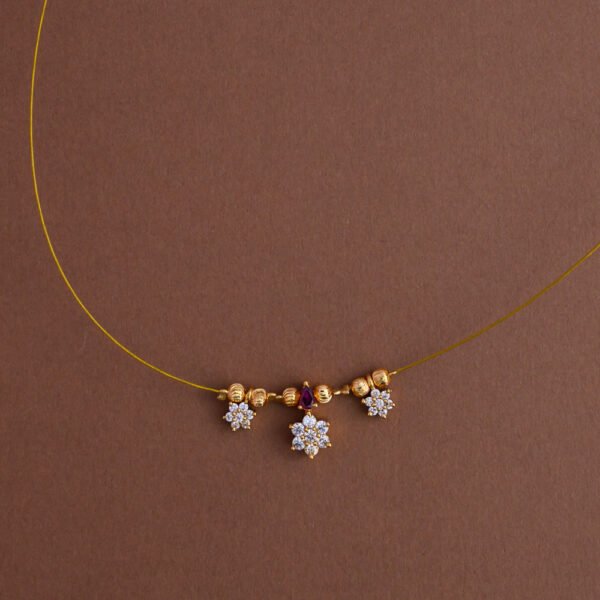 Invisib neckpiece  [ nakshatra with ruby ] - Elegant on a budget- Gla - Image 2