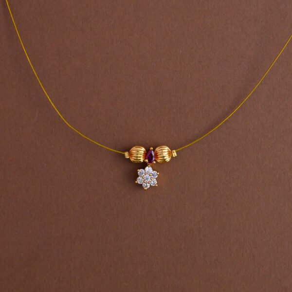 Invisible neckpiece [nakshatra with ruby] - Elegant on a budget- Gla - Image 2