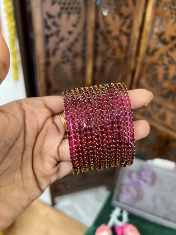 Rain drop bangle - [ dark pink] - Vithiya - Squire
