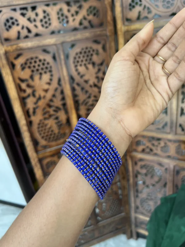Rain drop bangle - Kayal - Dark blue