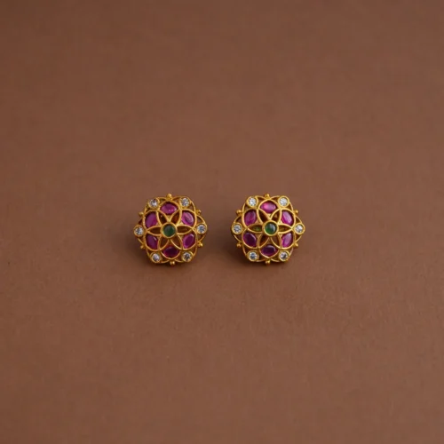 Kempu floral earstud