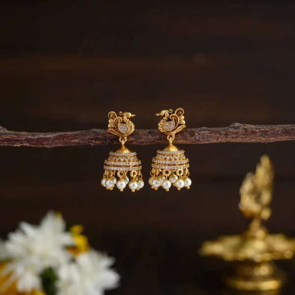 Peacock jhumkas