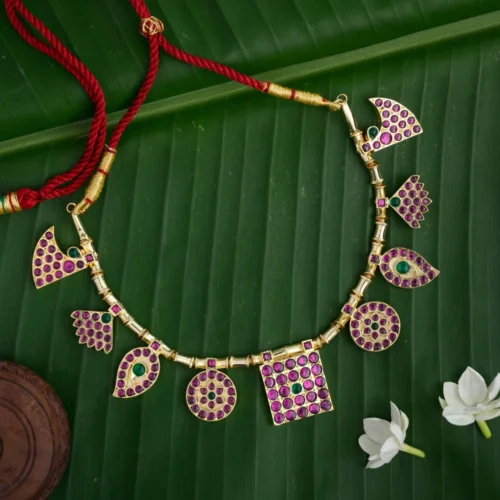 Anicham real kempu neckpiece