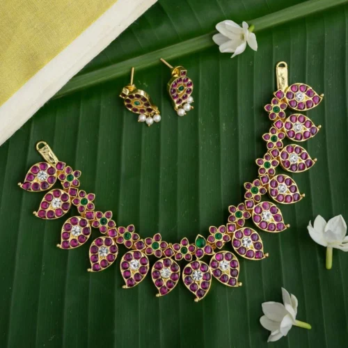 Anicham real kempu neckpiece