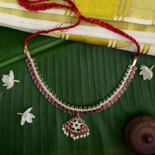 Anicham real kempu neckpiece