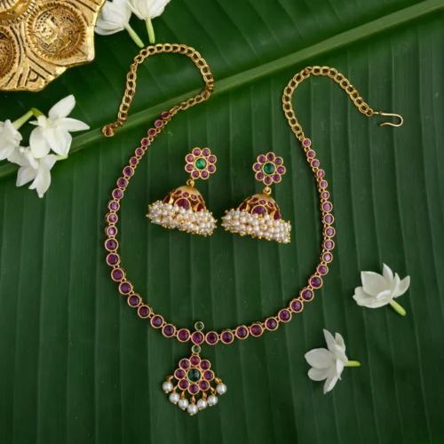 Kempu traditional floral attigai