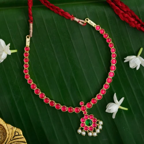 Anicham real kempu neckpiece