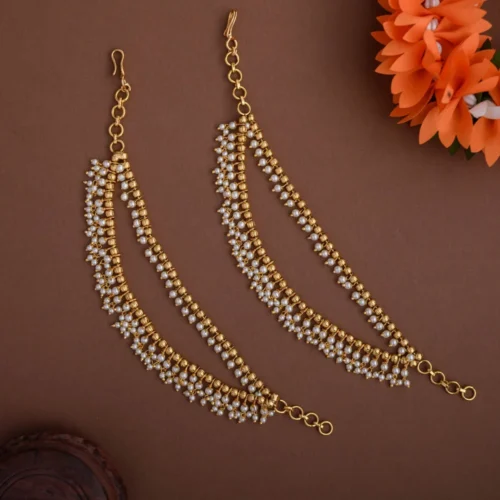 Layered pearl earchains