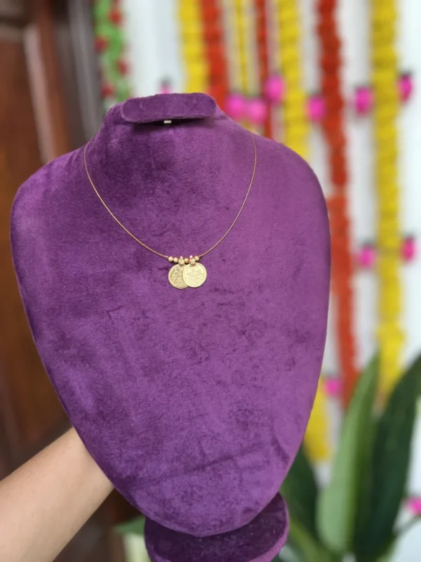 Lakshmi coin invisible chain - 2coins- Gla - Image 2