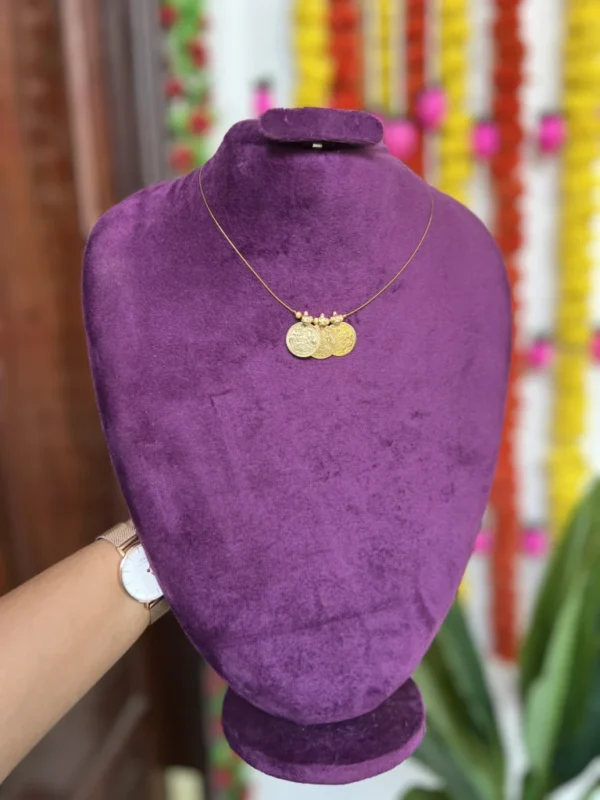 Lakshmi coin invisible chain - 3 coins- Gla - Image 2