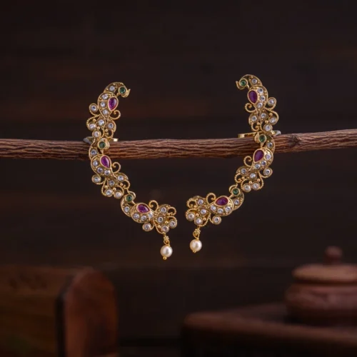 Peacock earcuff