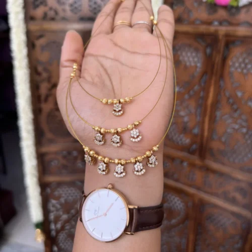 Three layered invisible neckpiece - [sun moon]