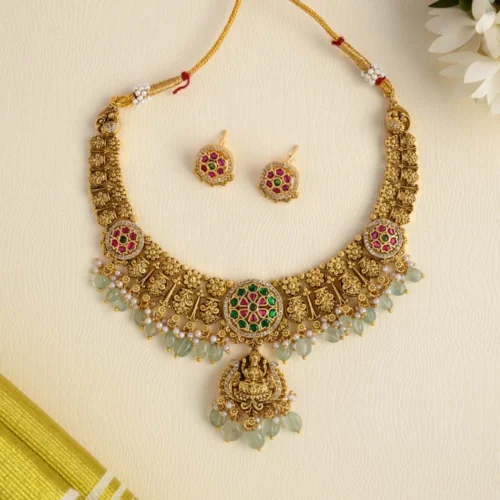 Nagas jadau neckpiece set