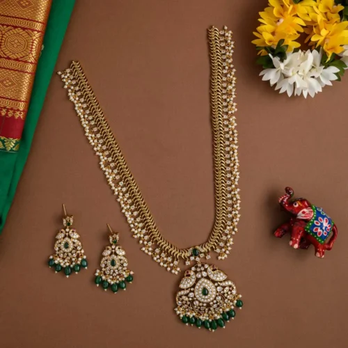 Kuyil real gold inspired neckpiece set