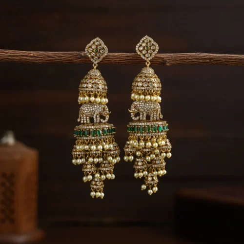 Elephant bridal jhumka