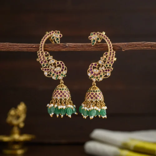 Peacock earcuff