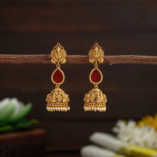 Temple designer jhumka